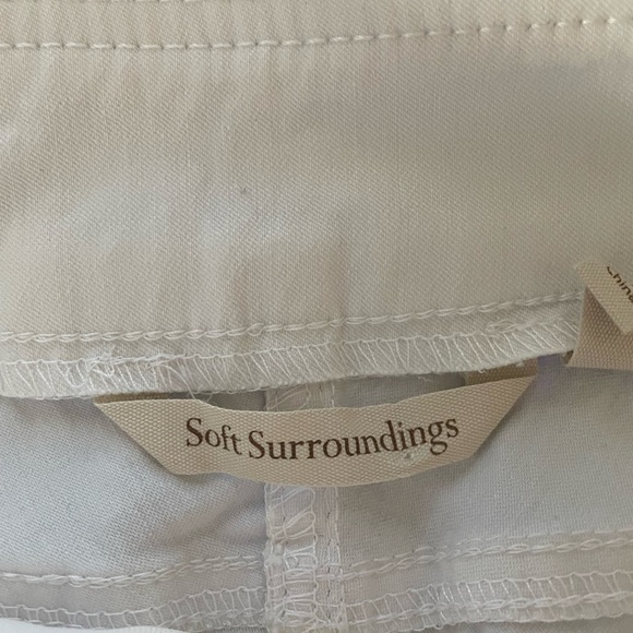 Soft Surroundings 37851 Womens Capri Pants White Stretch Nylon Pull On Size SP - Picture 8 of 8